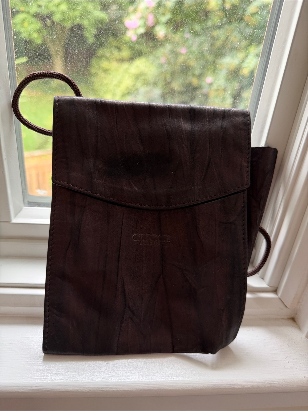 Gucci Brown Leather Belt Bag with Flap